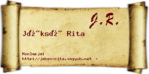 Jáksó Rita névjegykártya