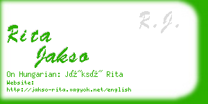 rita jakso business card